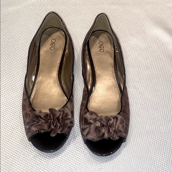 CATO Leopard Ballet Flat Loafer Open Toe size 8 - Picture 2 of 8